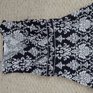 Damask Print Cotton Dress 4P